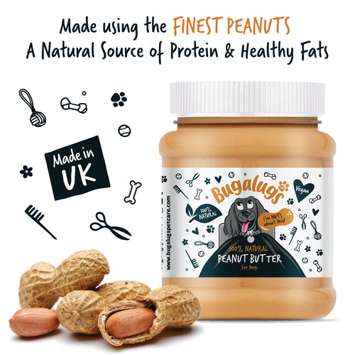 Bugalugs 100% Peanut Butter made with finest peanuts