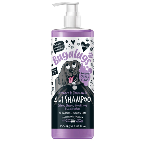 Bugalugs Lavender and Chamomile 4-in-1 Shampoo 500ml front