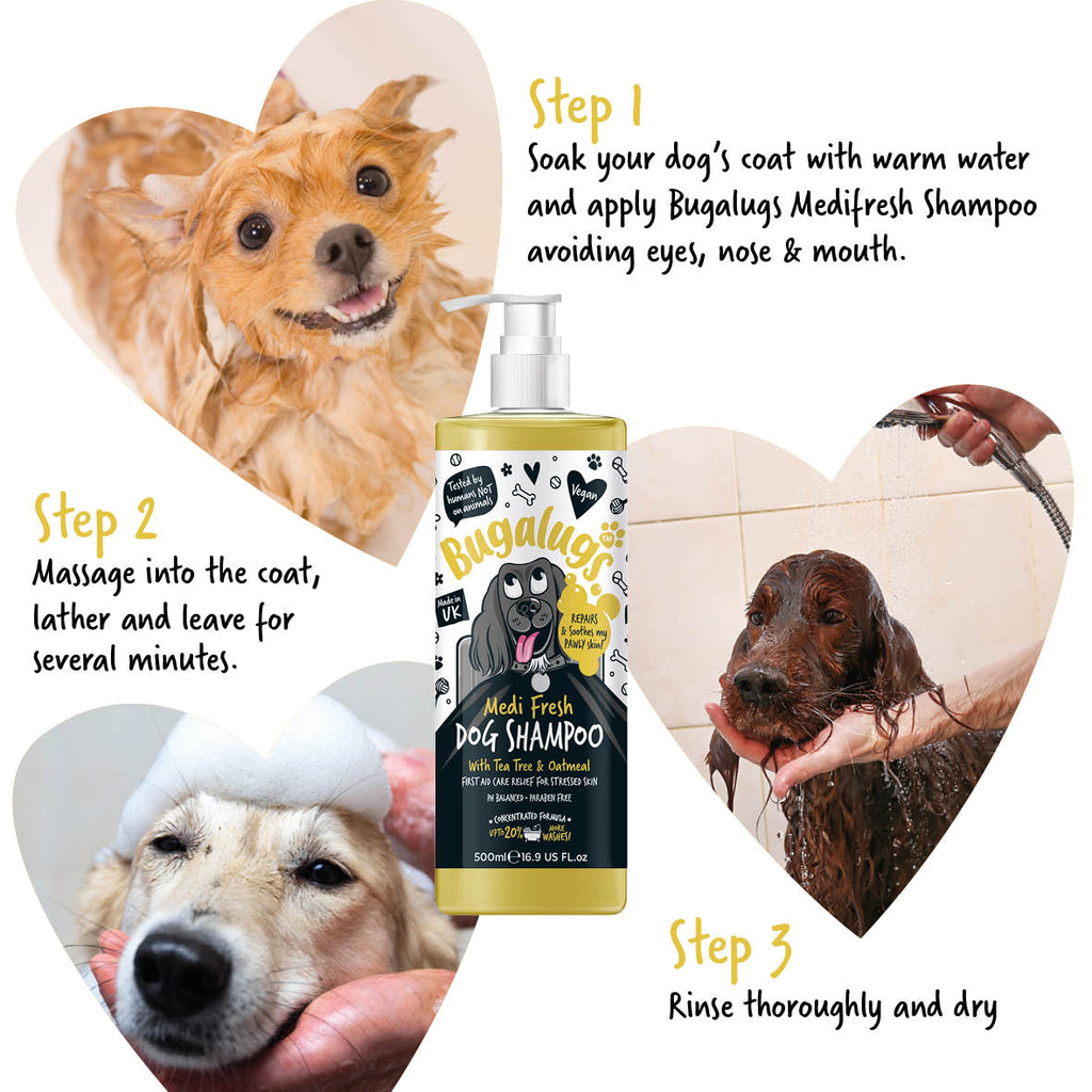 Bugalugs Medi Fresh Shampoo how to use