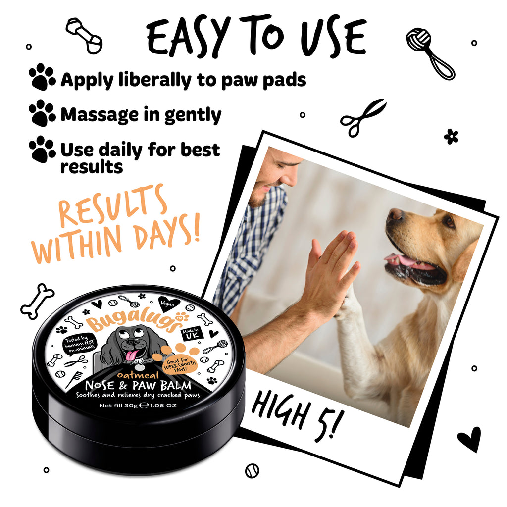 How to use Bugalugs Oatmeal Nose & Paw Balm on paws