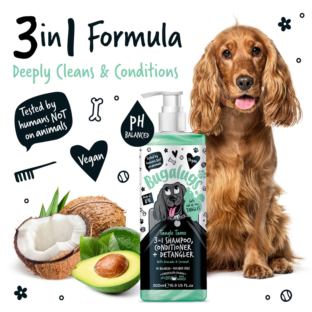 Bugalugs Tangle Tame 3-in-1 formula
