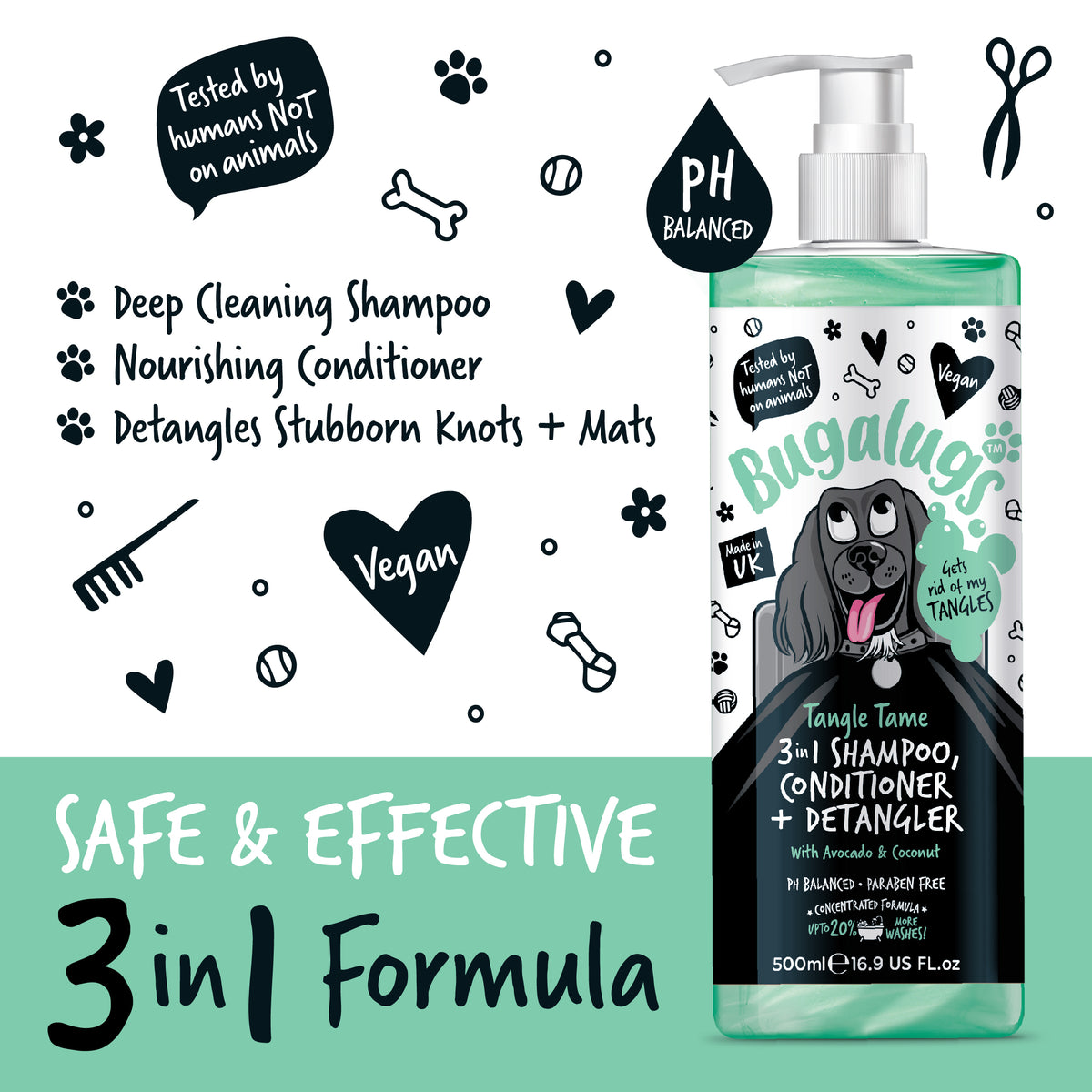Bugalugs Tangle Tame Shampoo safe and effective