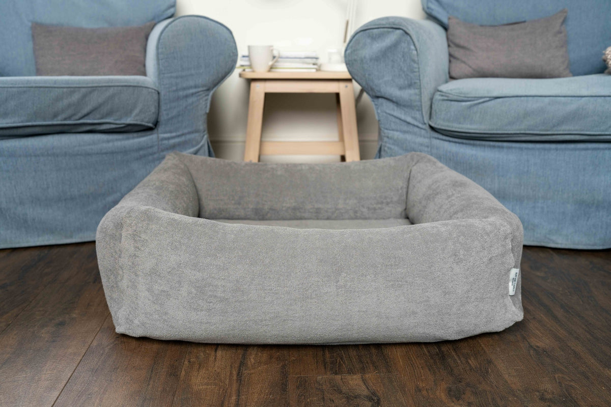 Ruff & Tumble Burnham Bolster Towelling Bed Cover in Stone