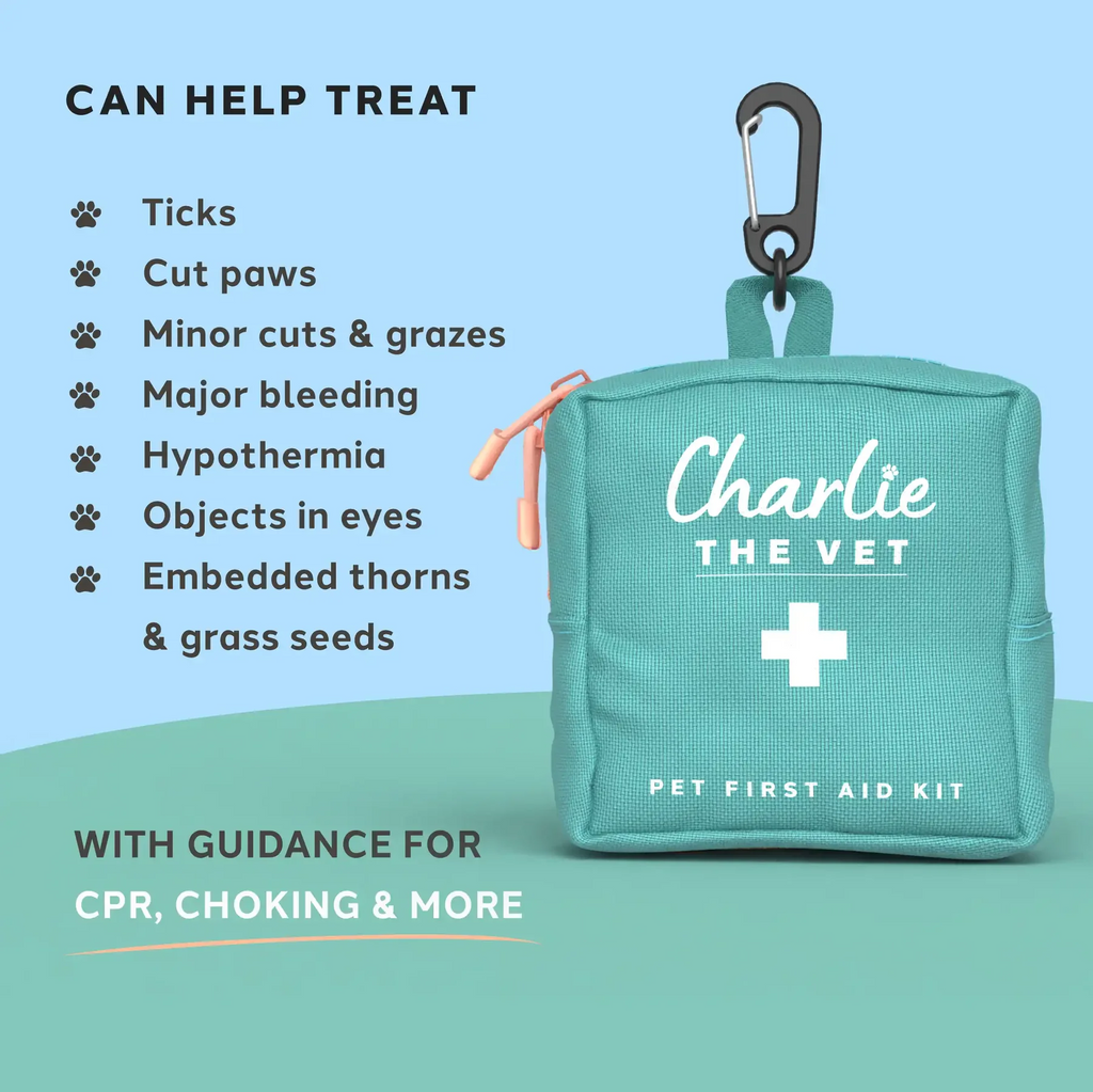 What the Charlie The Vet Mini Pet First Aid Kit can help treat