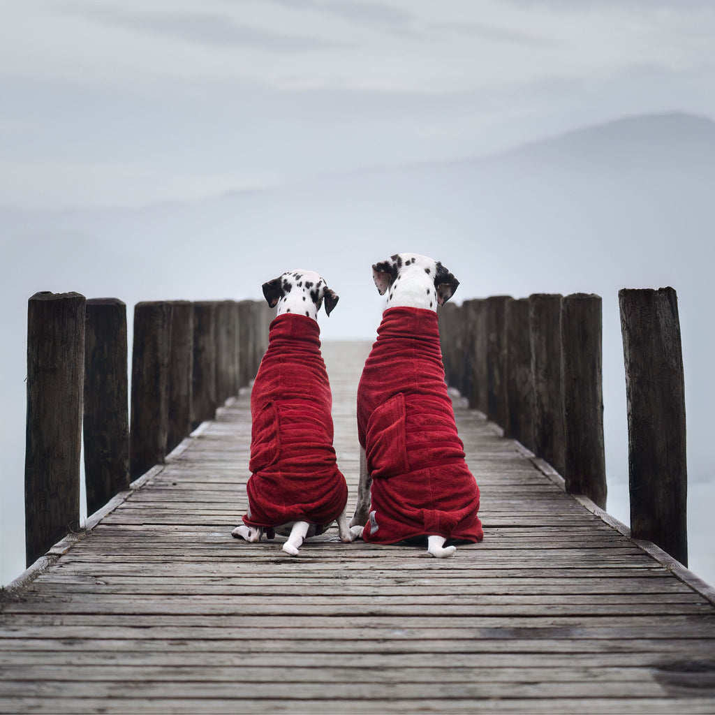 Ruff & Tumble Classic Collection Drying Coat in Rosehip