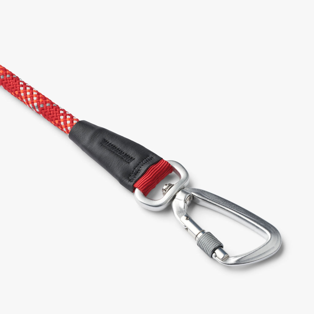 DOG Copenhagen Urban Rope Leash in Classic Red hardware detail