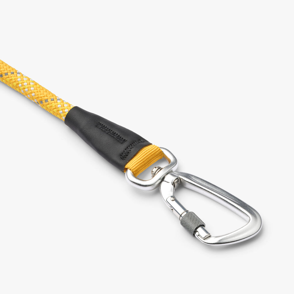 DOG Copenhagen Urban Rope Leash in Lemon hardware detail