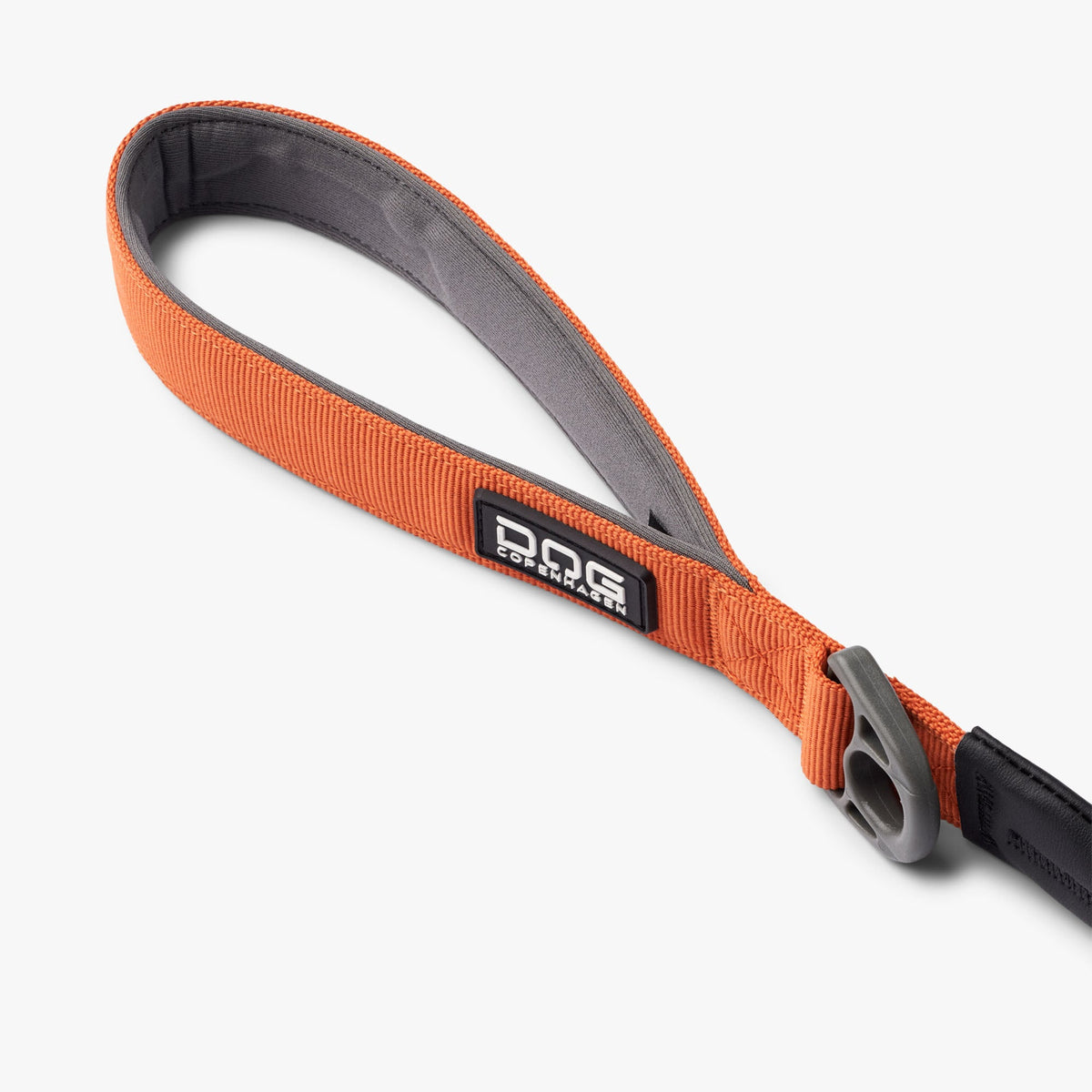 DOG Copenhagen Urban Rope Leash in Orange Sun – handle detail