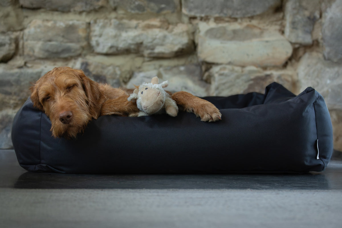 Ruff & Tumble Waterproof Burnham Bolster Dog Bed in Black