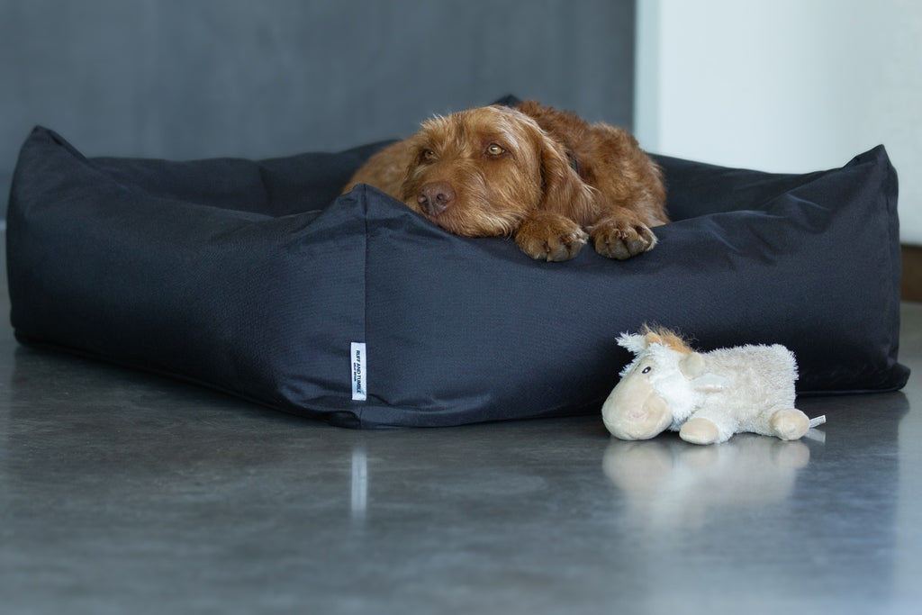 Ruff & Tumble Waterproof Burnham Bolster Dog Bed in Black